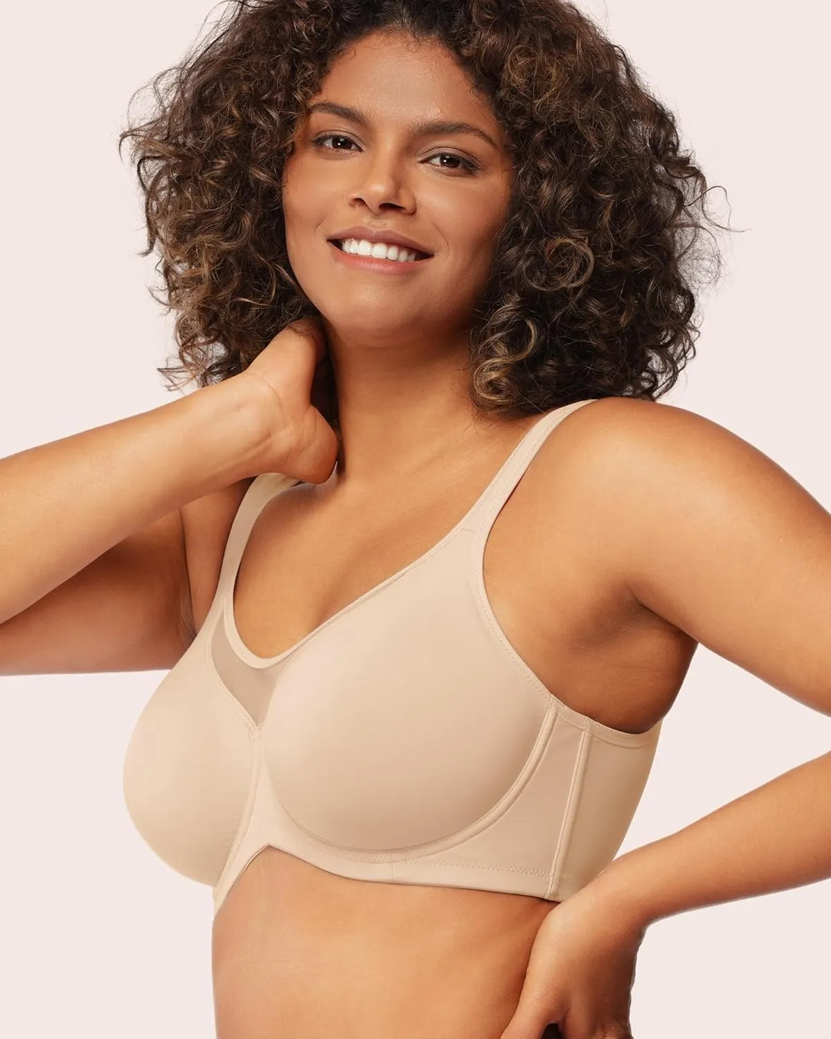 HSIA Minimizer Bras for Women Plus Size, Full Coverage Coolcomfort T Shirt Unlined Bra with Underwire for Heavy Breast