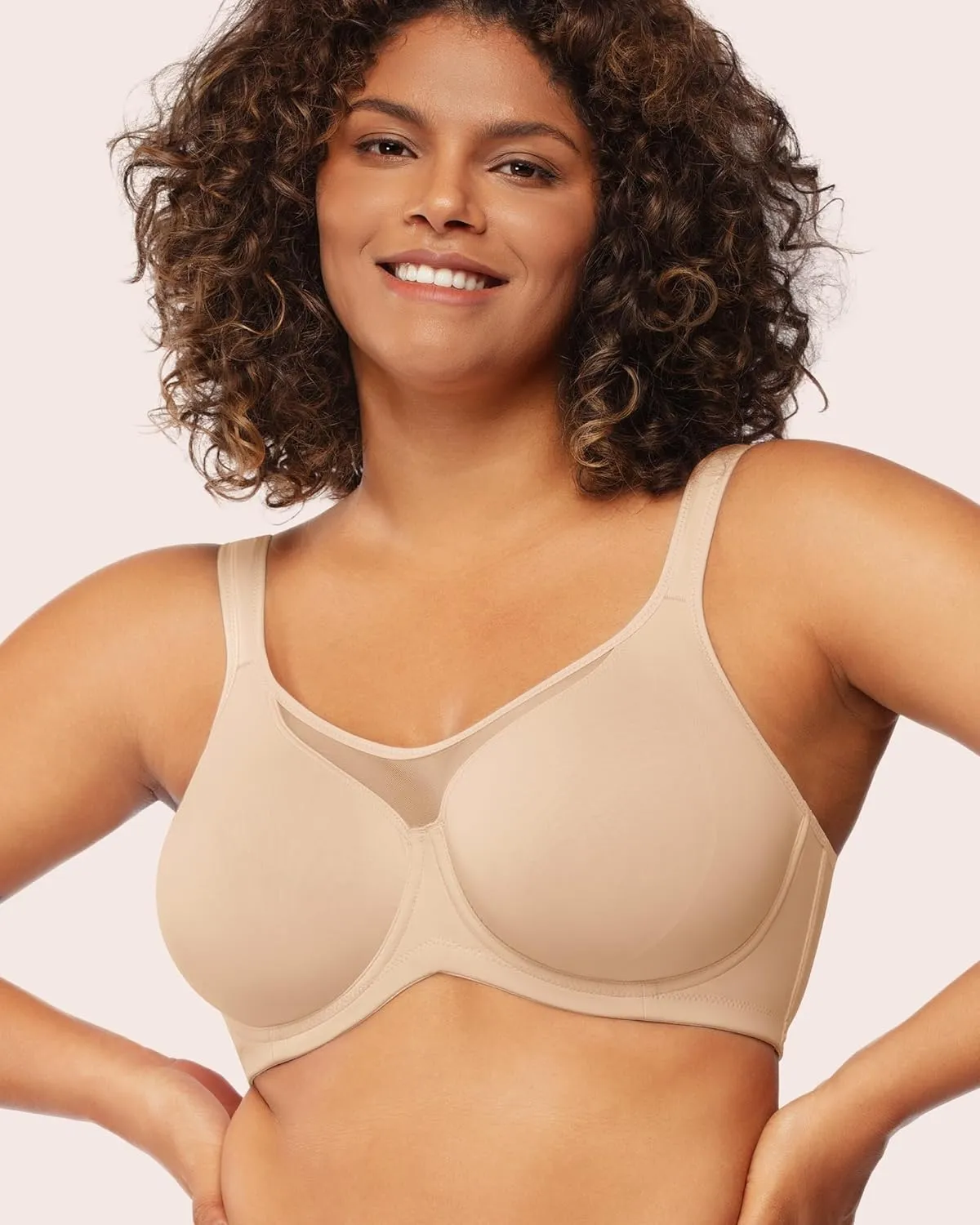 HSIA Minimizer Bras for Women Plus Size, Full Coverage Coolcomfort T Shirt Unlined Bra with Underwire for Heavy Breast