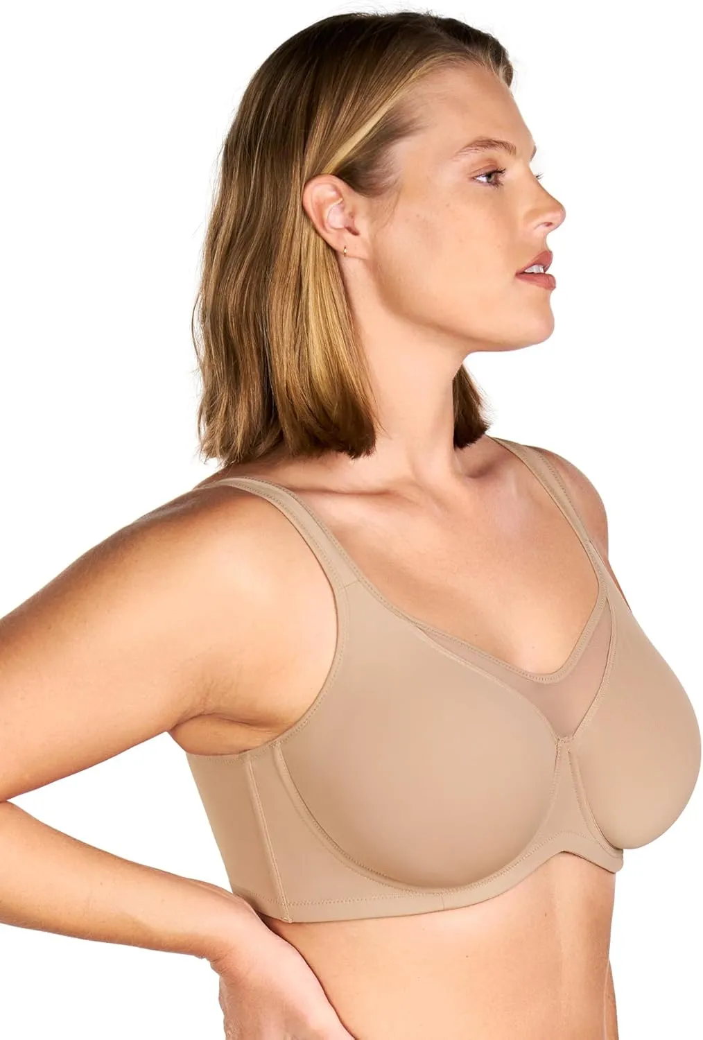 HSIA Minimizer Bras for Women Plus Size, Full Coverage Coolcomfort T Shirt Unlined Bra with Underwire for Heavy Breast