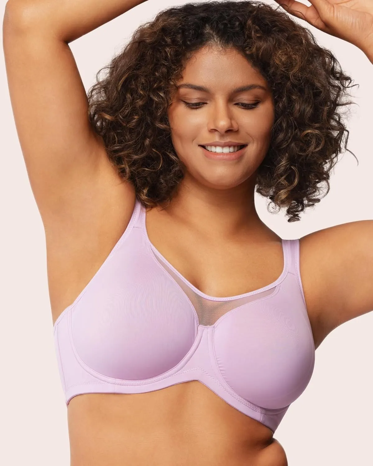 HSIA Minimizer Bras for Women Plus Size, Full Coverage Coolcomfort T Shirt Unlined Bra with Underwire for Heavy Breast