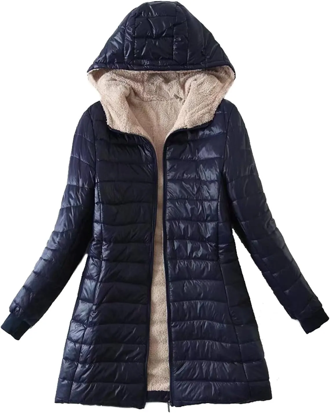 JEGULV Puffer Jacket Womens 2025 Winter Warm Lightweight Down Coats Lightweight Slim Fit Zip Up Jacket Short Duck Down Coats