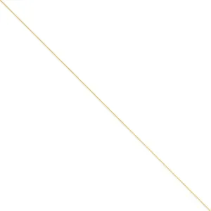 JewelryWeb 14k Gold .75mm Cable Pendant Necklace Chain Anklet-Anklet for Women and Men