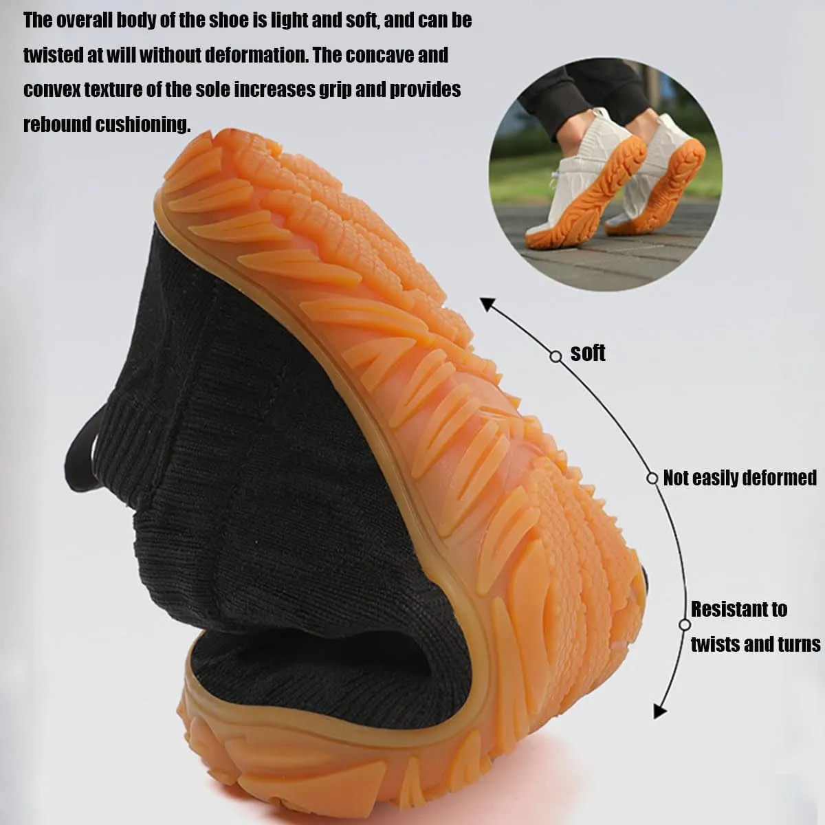 Joyoasis Water Shoes Knitted, Joyoasis Water Sneaker Shoes, Barefoot Hike Slip-On Running Training Shoes Women Men