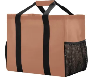 JUNZAN Teal Large Utility Tote Bag Collapsable Beach Bag Waterproof Reusable Grocery Bags with Handles Laundry Tote Bag