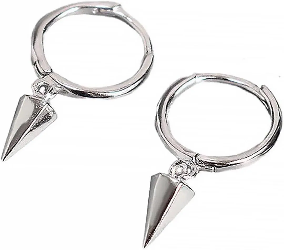 KESYOO S925 Silver Geometric Cone Earrings for Women and Men Minimalist Design Stylish Jewelry Decor for Everyday Wear Lightweight and Elegant