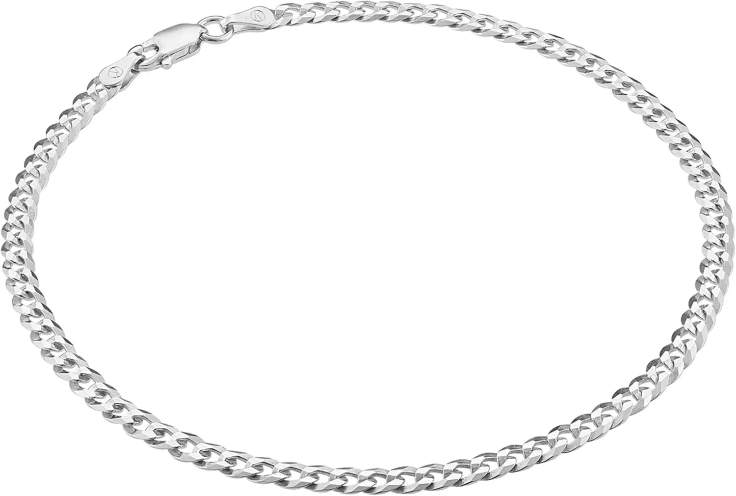 KISPER Solid 925 Sterling Silver Ankle Bracelets for Women, Waterproof Tarnish Resistant Anklets, Curb/Rope/Figaro/Mariner Chain, 9, 10, 11 Inch