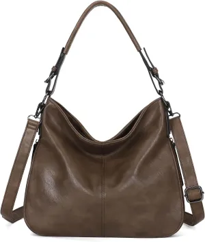 KL928 Large Purses for Women PU Leather Shoulder Handbag Crossbody Hobo Bags Ladies Tote Bags with Adjustable Shoulder Strap