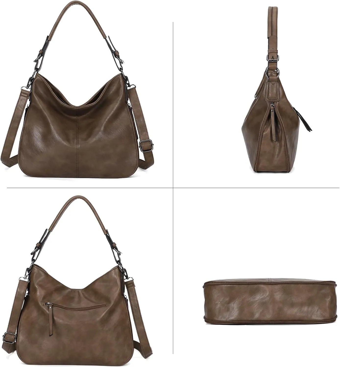 KL928 Large Purses for Women PU Leather Shoulder Handbag Crossbody Hobo Bags Ladies Tote Bags with Adjustable Shoulder Strap