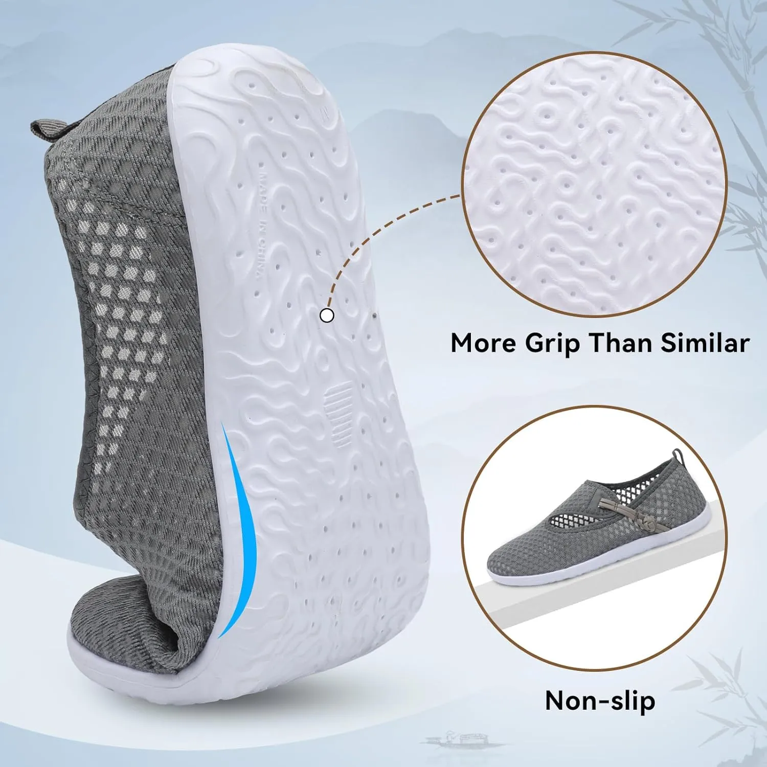 L-RUN Womens Mens Water Shoes Barefoot Aqua Socks Quick-Dry Non Slip Shoes for Beach Swim Pool River Boating Surf Yoga
