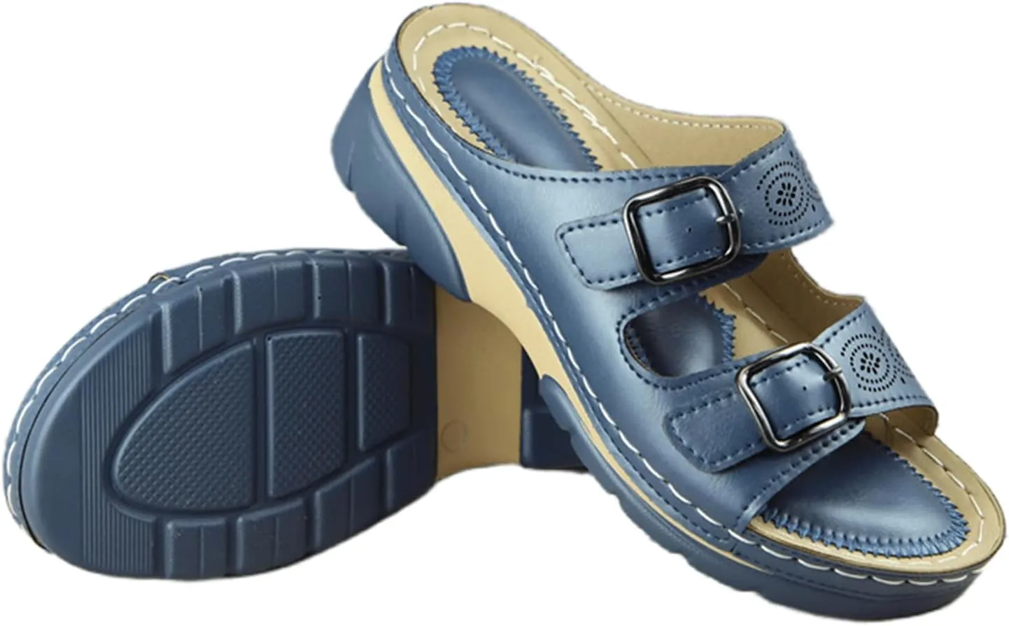 Ladmiple Sandals Women Beach Vacation Orthopedic Walking Slippers Dressy Summer Slip On Orthotic Flip Flops with Arch Support