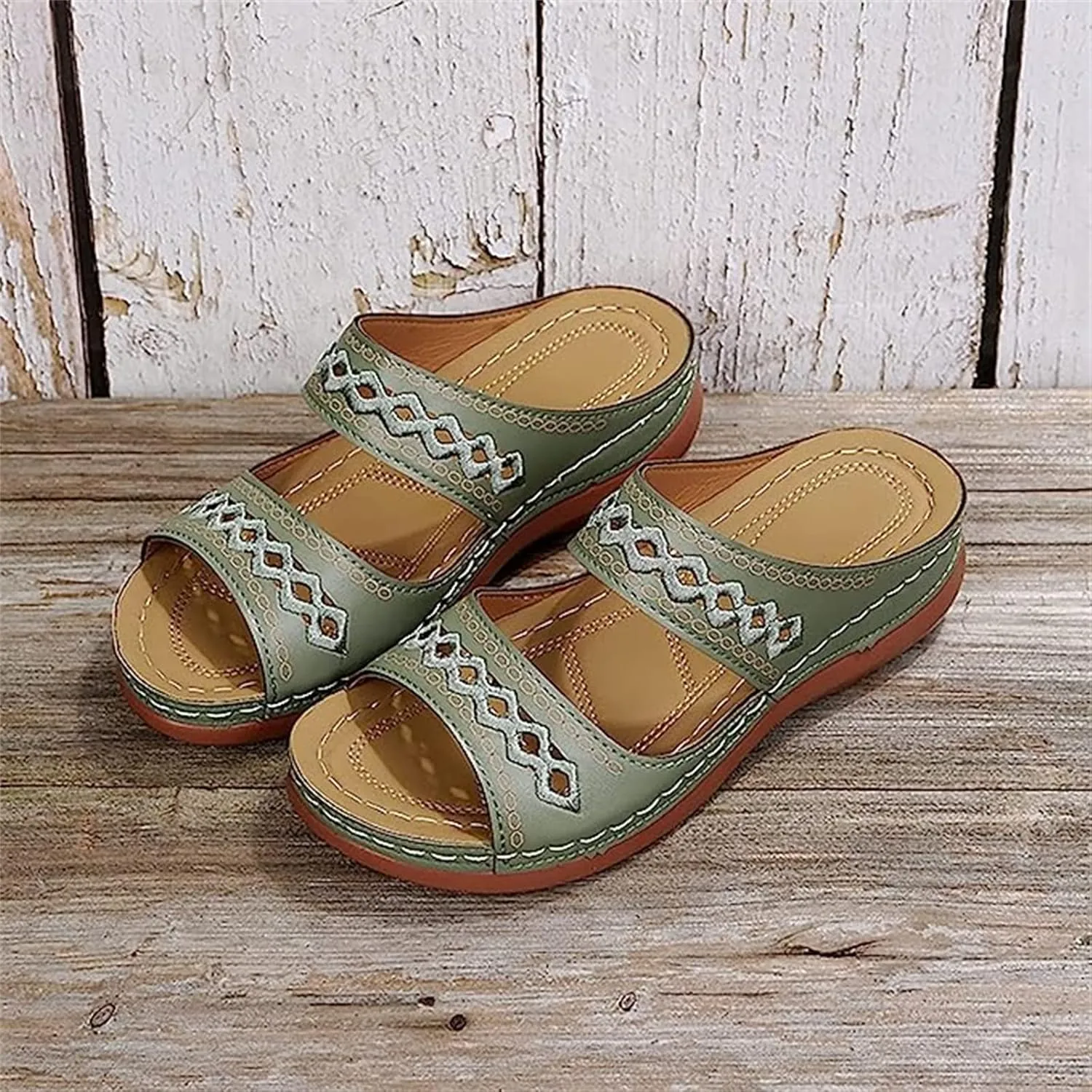 Ladmiple Sandals Women Dressy Summer Flat Cute Casual Beach Shoes Fashion Orthotic Slides Slip On Orthopedic Slippers 2025