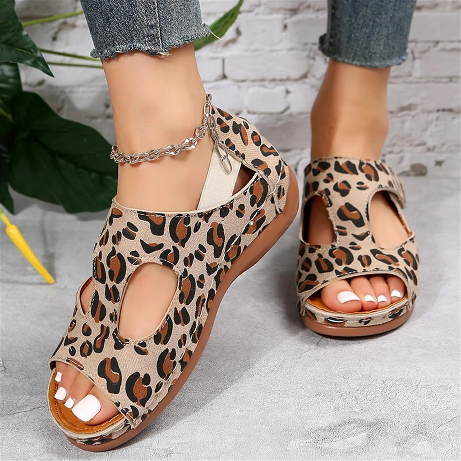 Ladmiple Sandals Women Fashion Dressy Summer Casual Comfortable Walking Orthopedic Flip Flops Comfortable Orthotic Slides