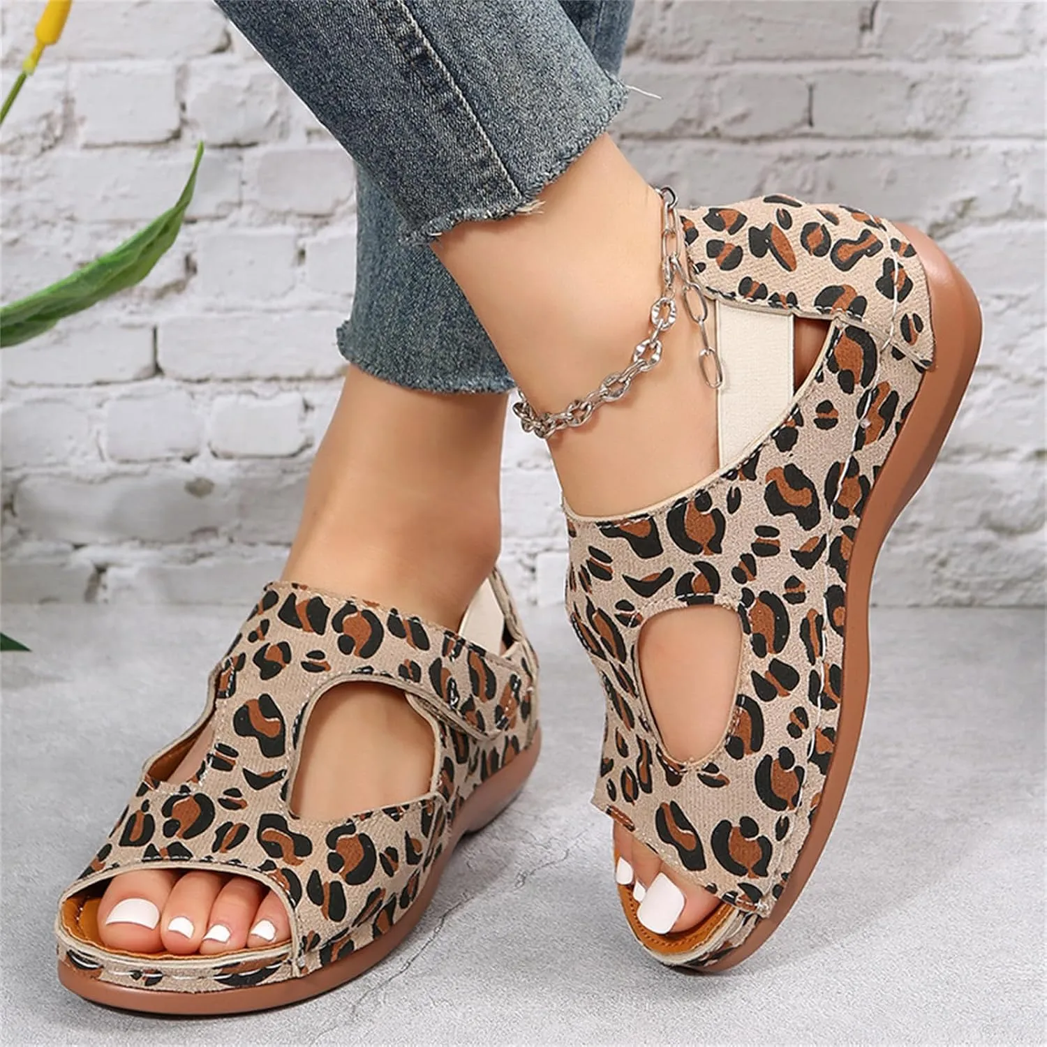 Ladmiple Sandals Women Fashion Dressy Summer Casual Comfortable Walking Orthopedic Flip Flops Comfortable Orthotic Slides