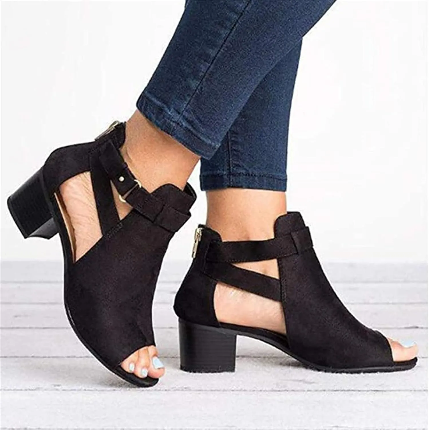 Ladmiple Summer Sandals for Women 2023 Comfy Ankle Strap Slip On Wedge Sandal Open Toe Casual High Heels Platform Wedges