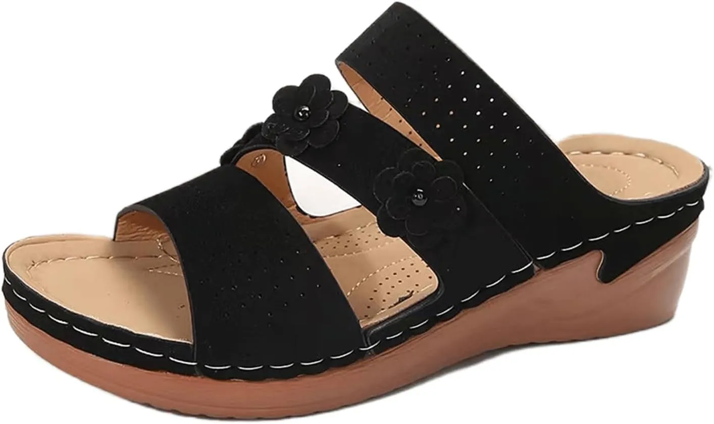 Ladmiple Womens Sandals Comfortable Arch Support Orthopedic Flip Flops Dressy Summer Walking Orthotic Slides Beach Shoes 2024
