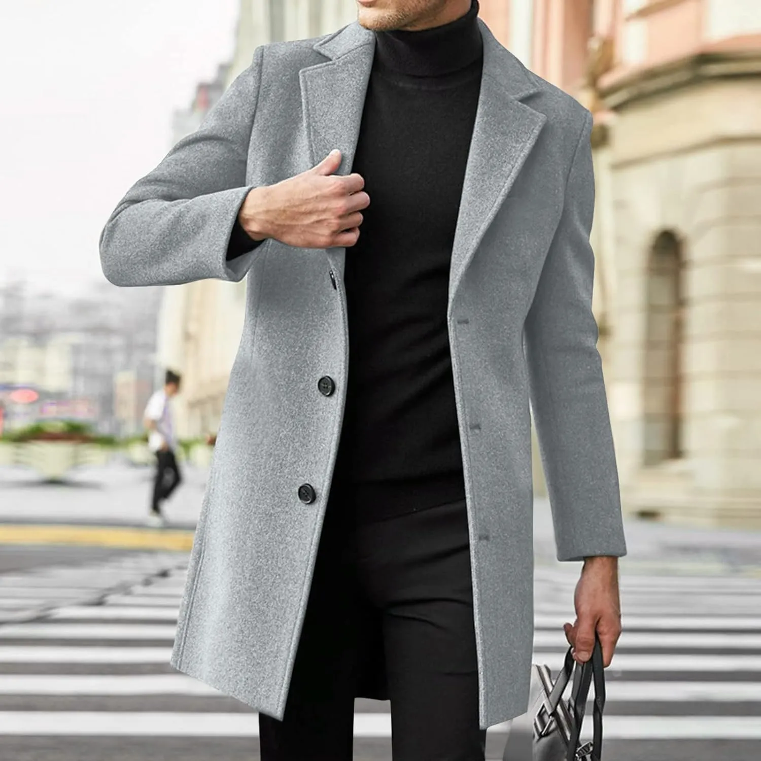 LCMTWX Coats for Men and Winter Jacket Coat Leisure Plus Size Hat Zip Pocket Cotton-Padded Warm Men's Thicken Warm Winter
