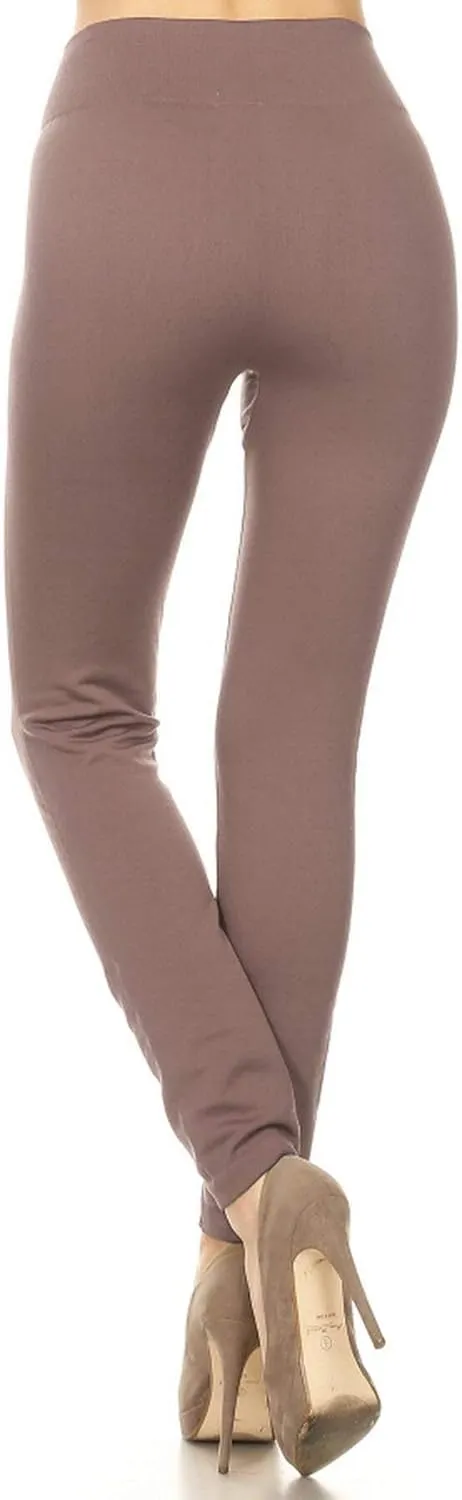 Leggings Depot High Waisted Warm Fleece Lined Leggings Women Tights
