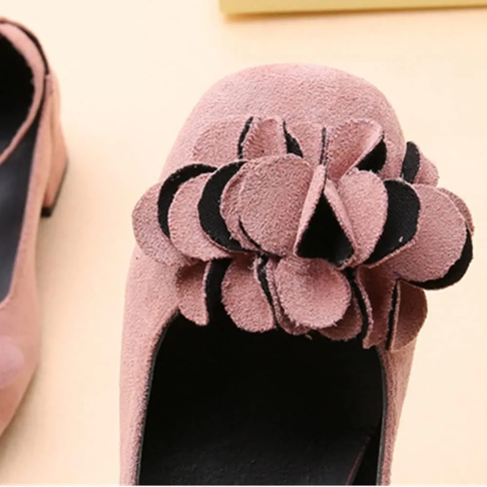 Little Girls Mary Jane Shoes Low Heel Princess Flower Wedding Party Dress Pump Sandals Shoes for Kids