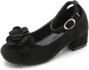 Little Girls Mary Jane Shoes Low Heel Princess Flower Wedding Party Dress Pump Sandals Shoes for Kids