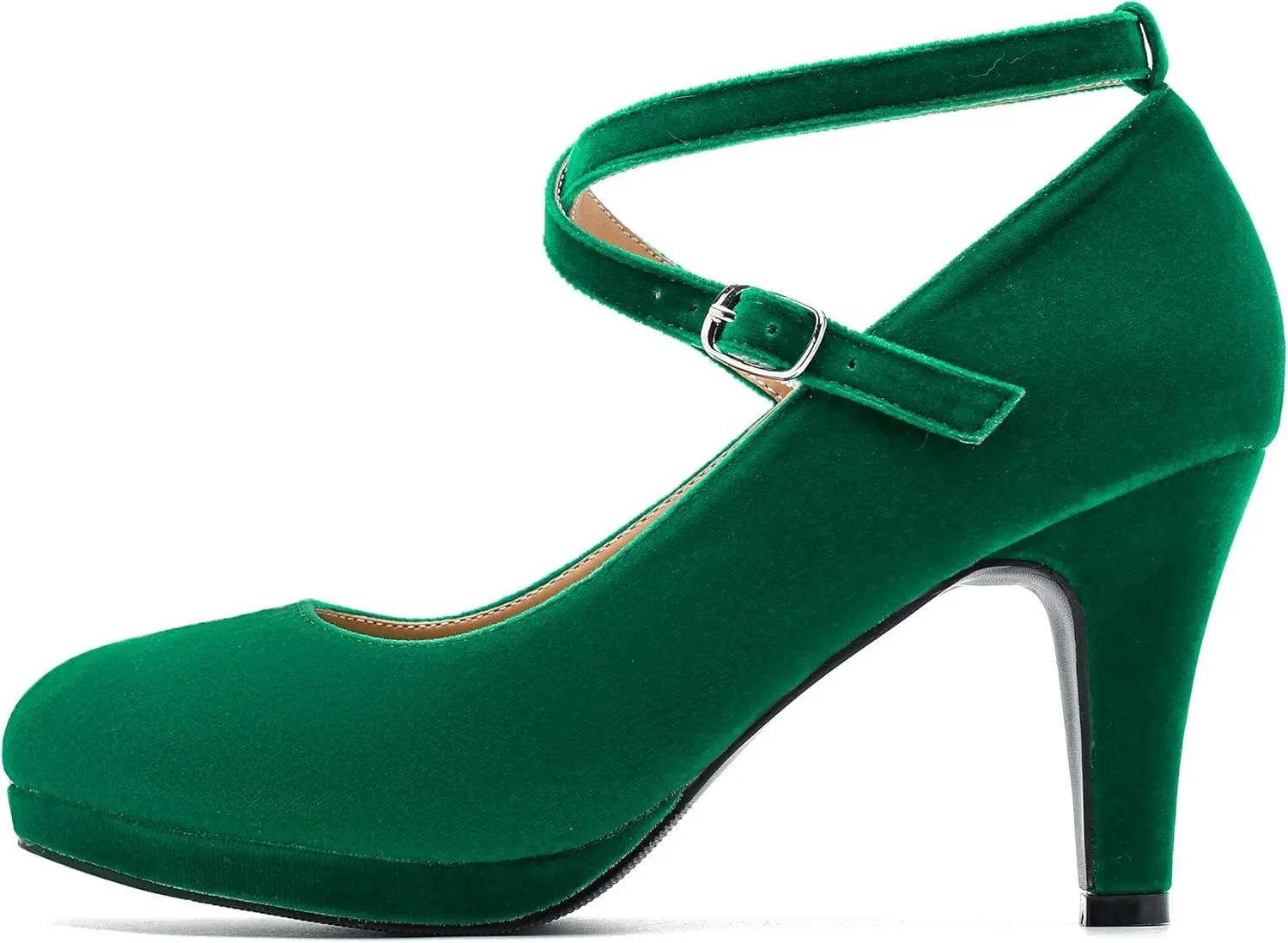 LIURUIJIA Women's Platform High Heels Sexy Cross Ankle Strap Pumps Wedding Work Party Dress Shoes