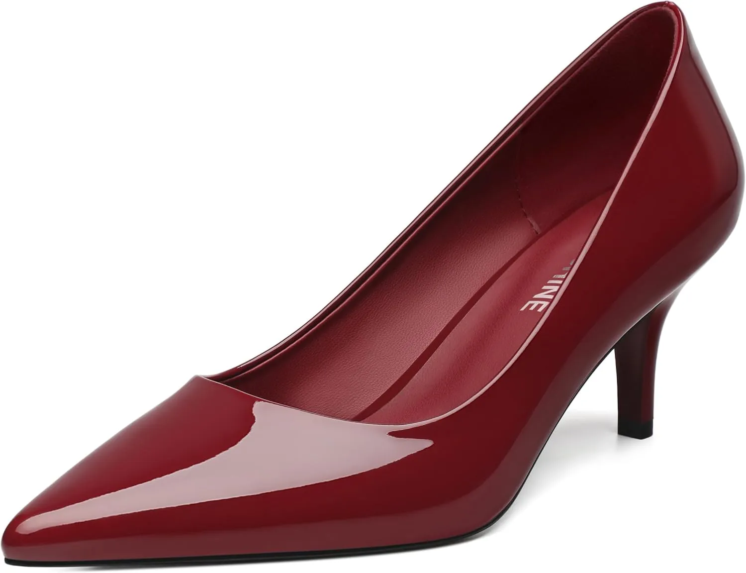 Low Heels Pumps for Women Pointed Closed Toe Wide Width Kitten Short Heels Comfortable Casual Work Business Office Wedding Dressy Shoes 2.3 Inch