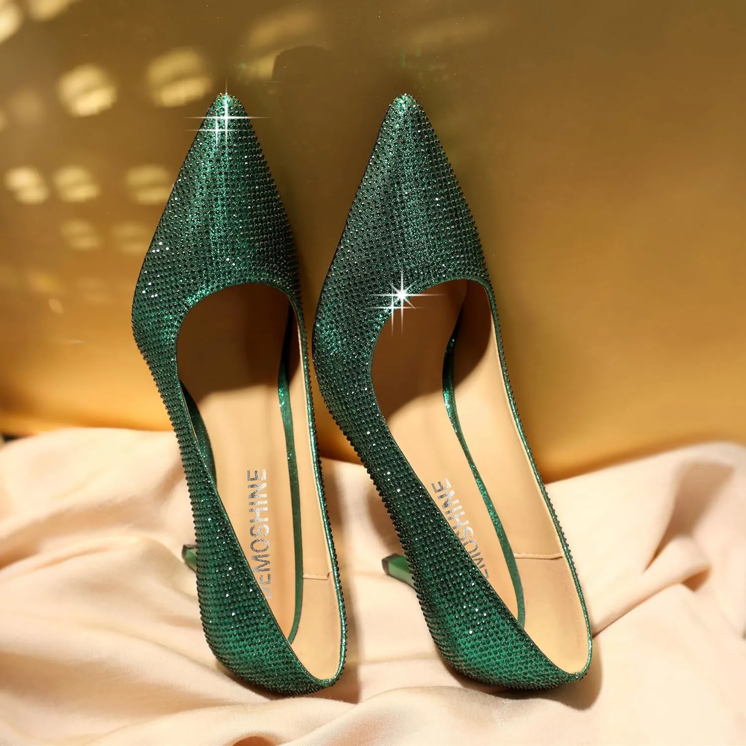 Low Heels Pumps for Women Pointed Closed Toe Wide Width Kitten Short Heels Comfortable Casual Work Business Office Wedding Dressy Shoes 2.3 Inch