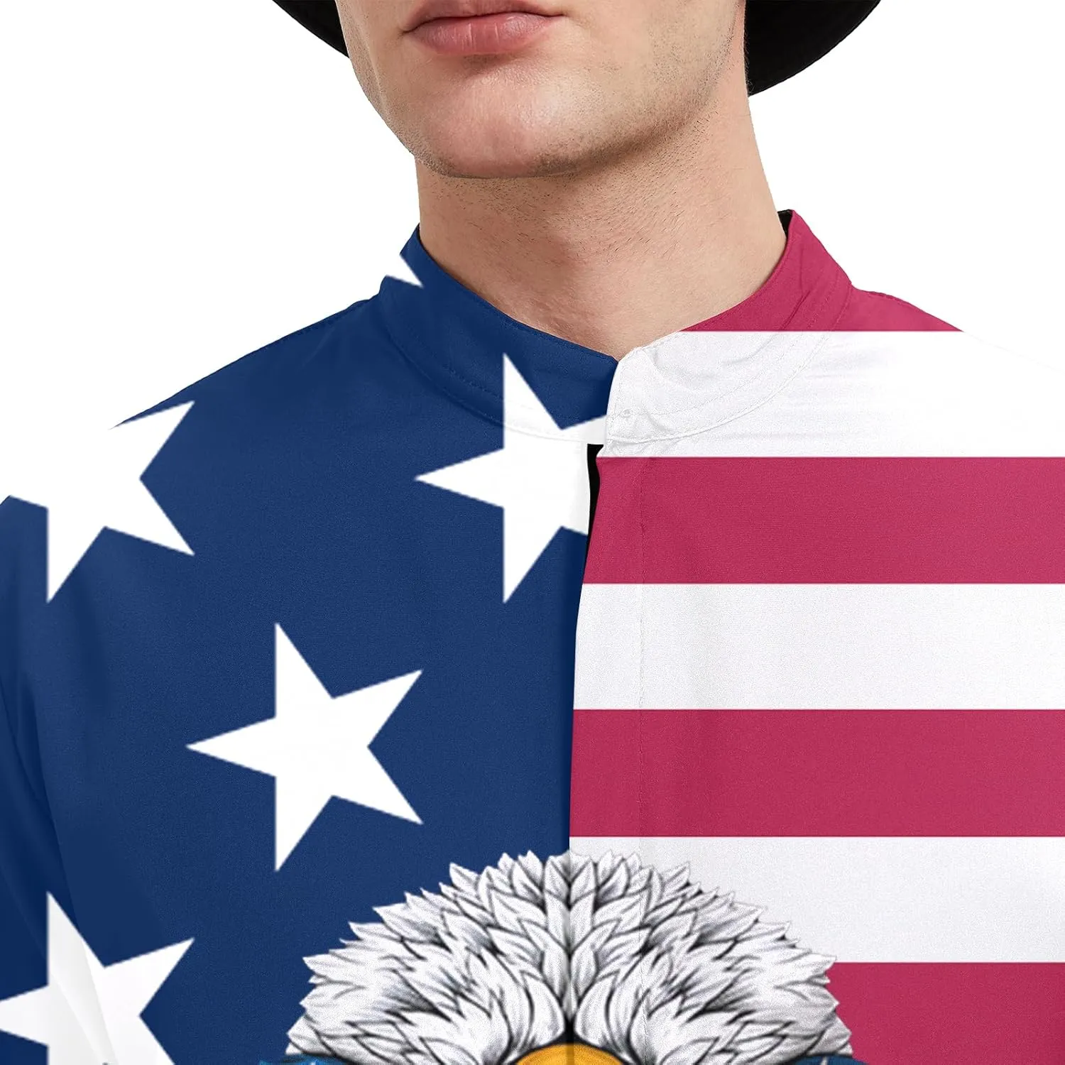 Male Hawaiian Rompers Personalized Graphic Printed Jumpsuit for Men with Bucket Hats