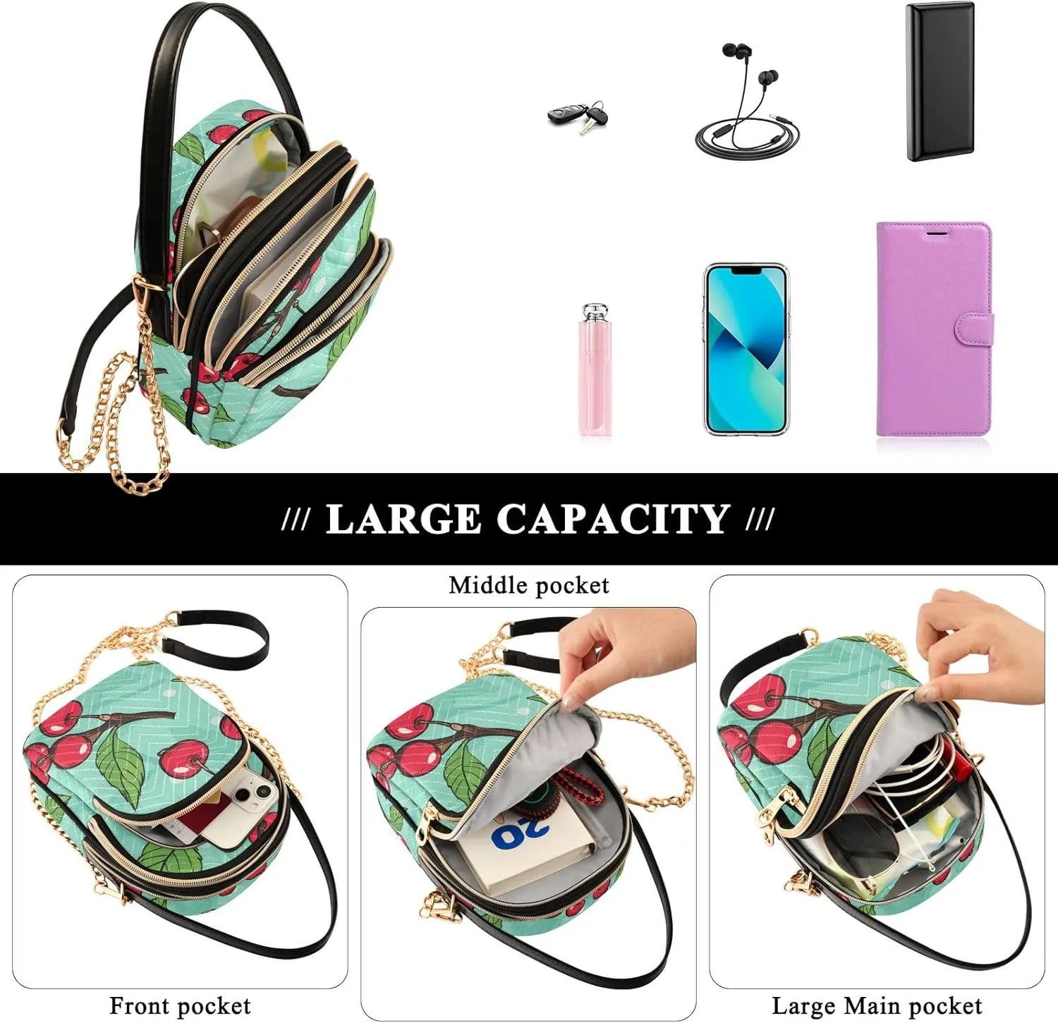Marine Whales Dolphin Blue Shoulder Handbag Women Cell Phone Handbag Floral Designer Clutch Tote