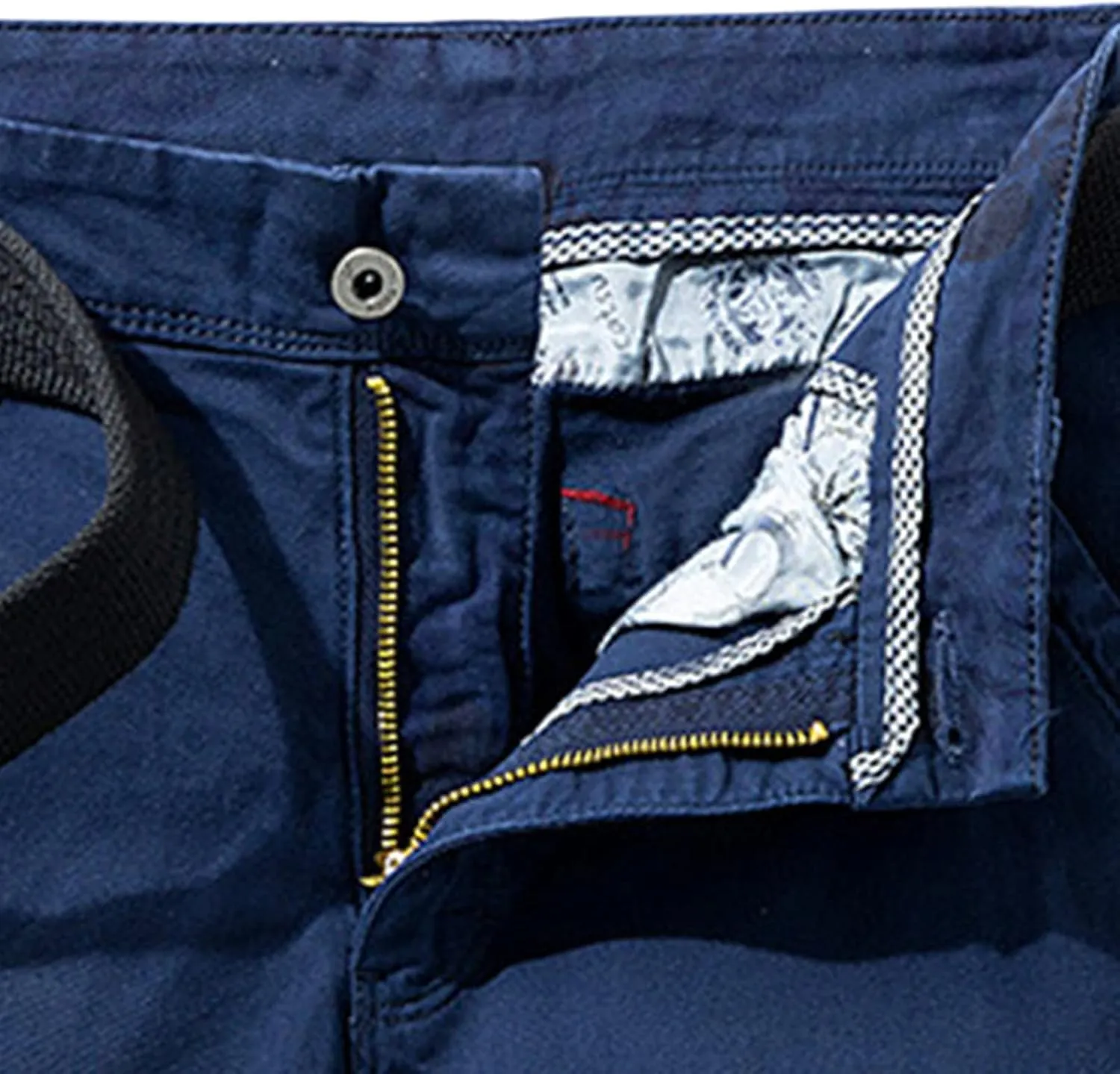Men Casual Lightweight Cotton Shorts Solid Flat Front Summer Beach Shorts Slim Fit Chino Short Pants No Belt