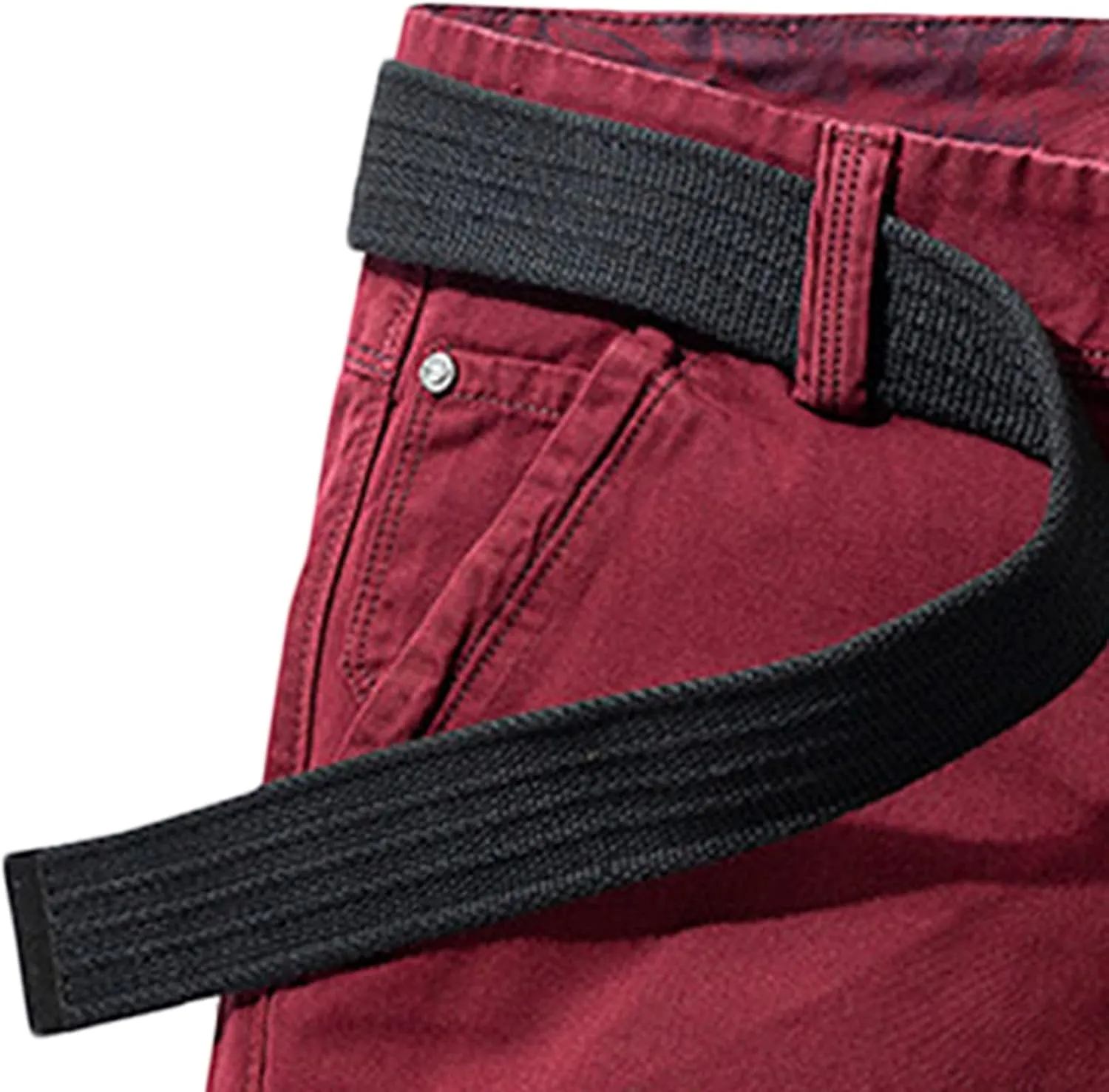 Men Casual Lightweight Cotton Shorts Solid Flat Front Summer Beach Shorts Slim Fit Chino Short Pants No Belt