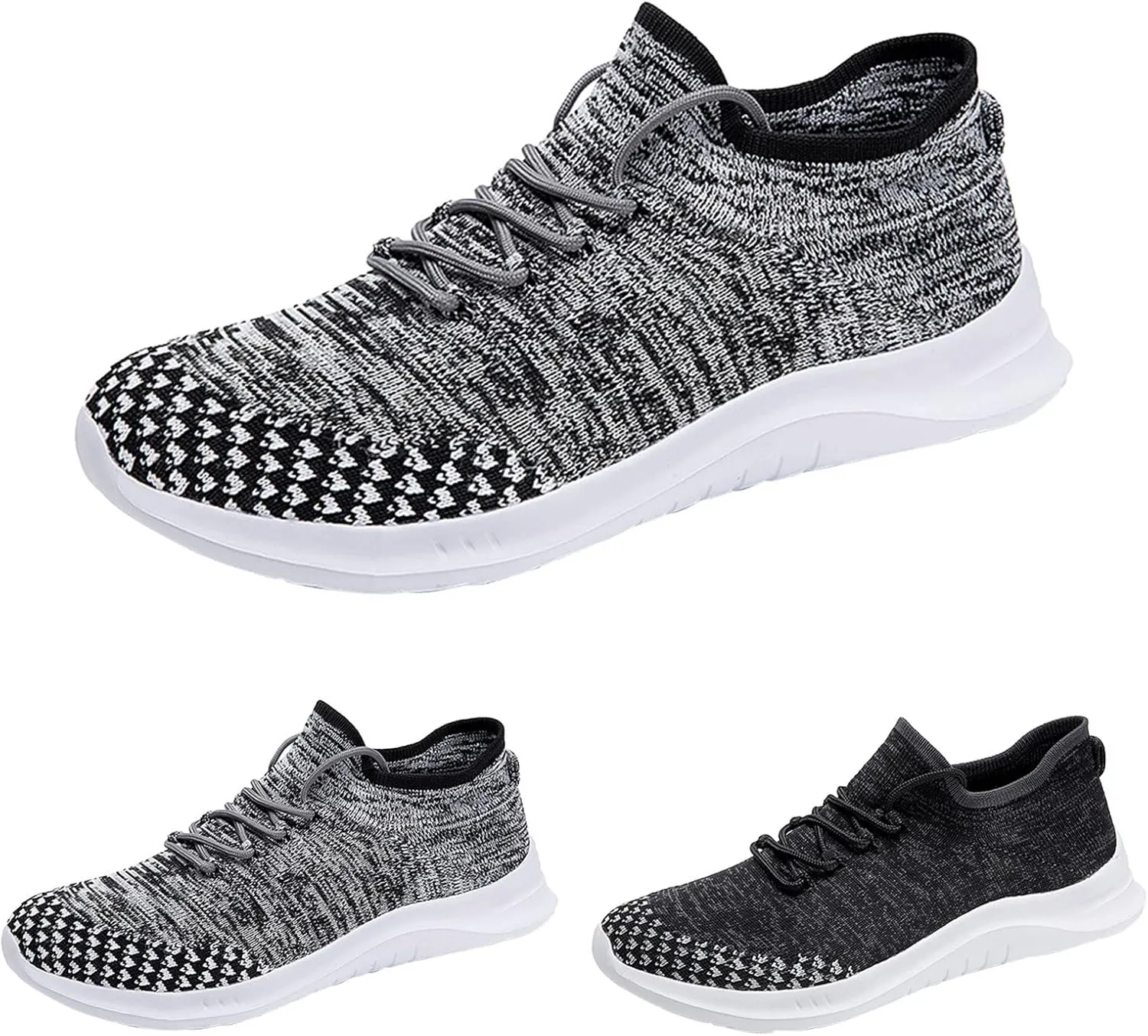 Men Slip on Walking Shoes Casual Dressy Memory Foam Breathable Lightweight Fashion Sneakers Non Slip Arch Support Vacation Workout Tennis Shoes Wide Width