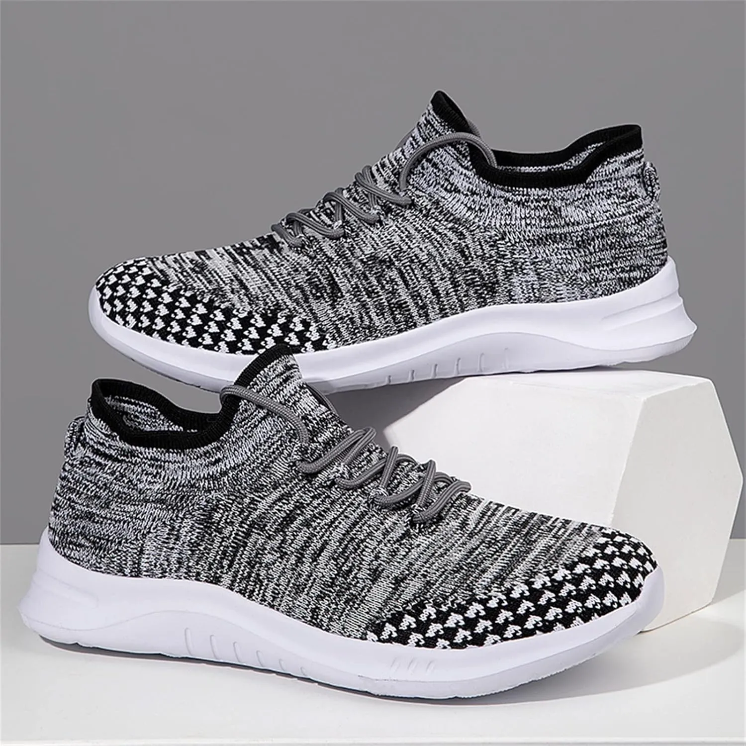 Men Slip on Walking Shoes Casual Dressy Memory Foam Breathable Lightweight Fashion Sneakers Non Slip Arch Support Vacation Workout Tennis Shoes Wide Width