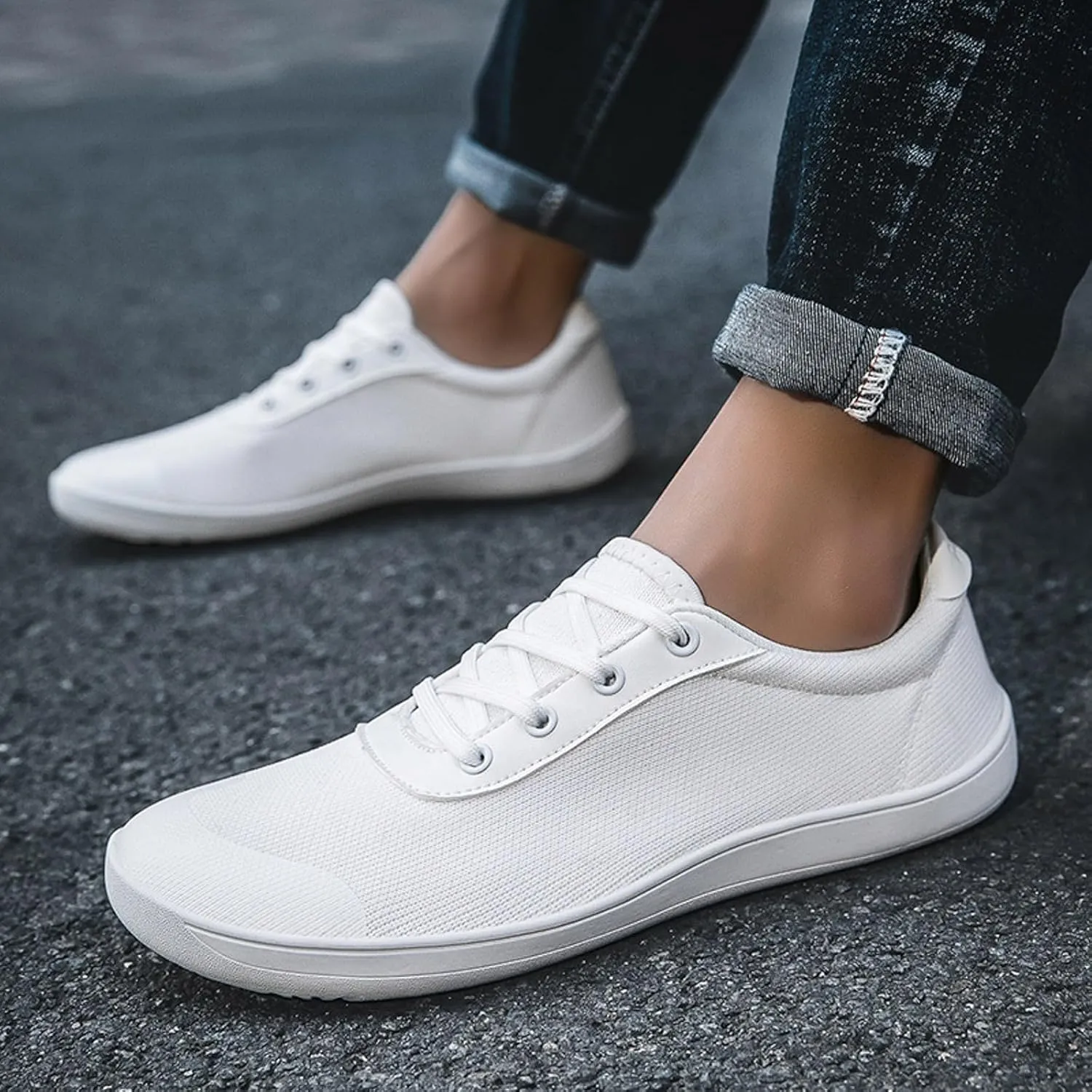 Men Slip on Walking Shoes Comfy Knitted Memory Foam Breathable Fashion Sneakers Non Slip Arch Support Vacation Training Gym Shoes Wide Width