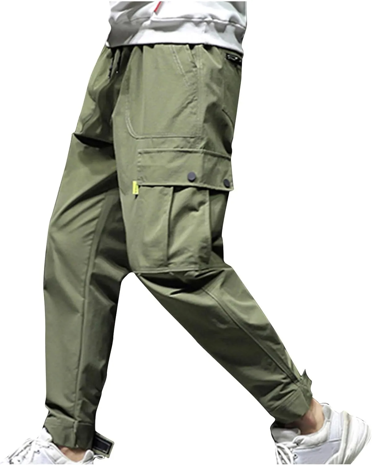 Men Trail Hiking Pants Drawstring Cargo Pants Trekking Pants Ripstop Tactical Pants Plus Size Commuter Pants