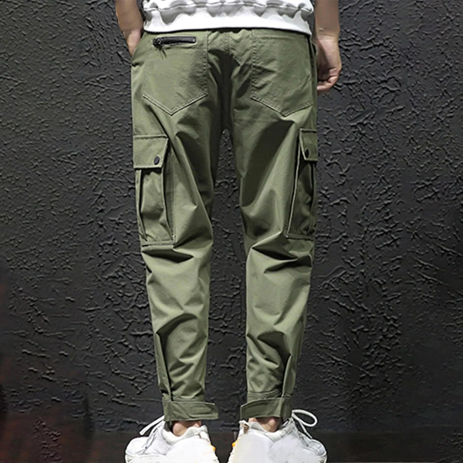 Men Trail Hiking Pants Drawstring Cargo Pants Trekking Pants Ripstop Tactical Pants Plus Size Commuter Pants
