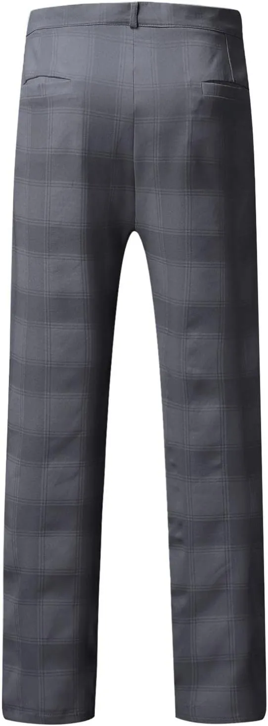 Men's Chino Pants Skinny Fit - Dress Pants Chino Pants Skinny Fit Long Pants Casual Business Plaid Golf Pants