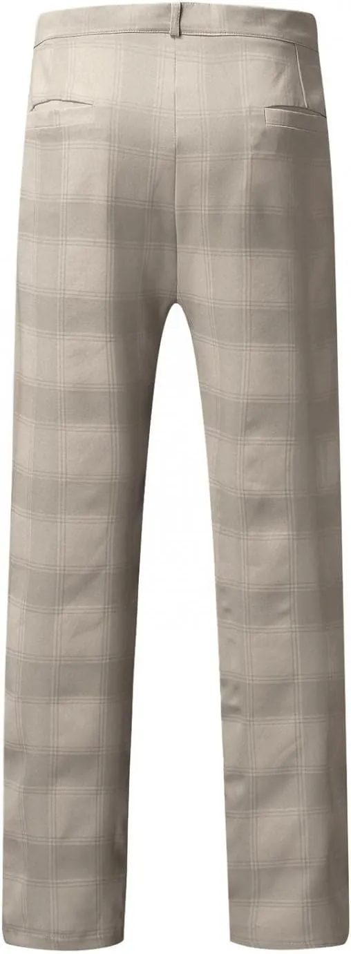 Men's Chino Pants Skinny Fit - Dress Pants Chino Pants Skinny Fit Long Pants Casual Business Plaid Golf Pants