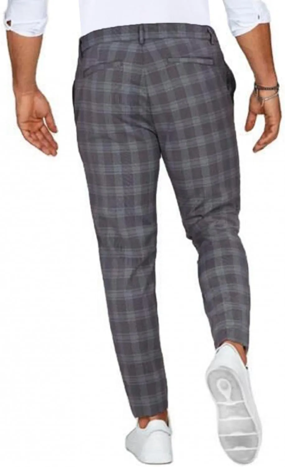 Men's Chino Pants Skinny Fit - Dress Pants Chino Pants Skinny Fit Long Pants Casual Business Plaid Golf Pants