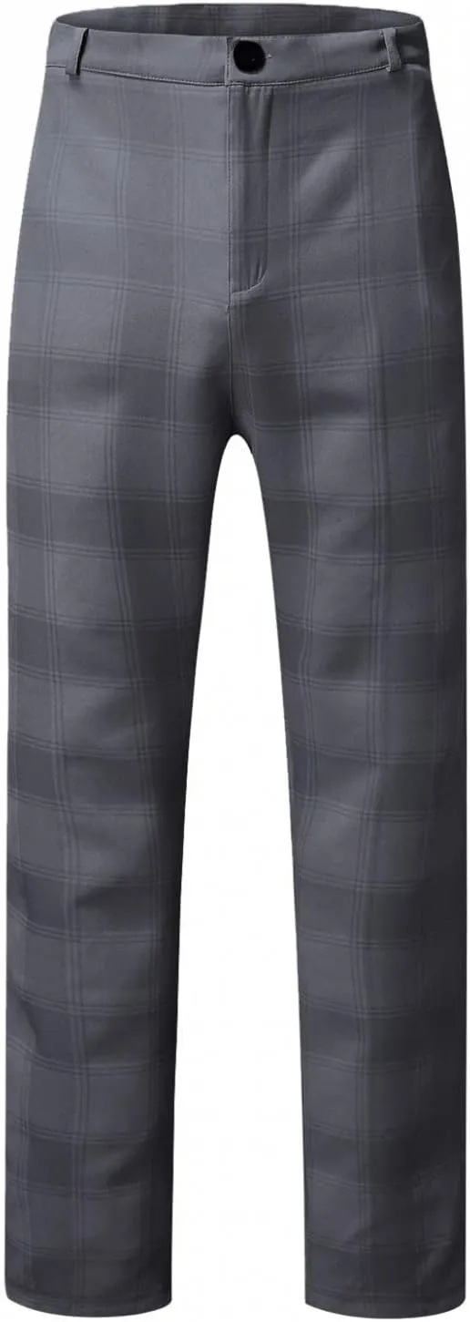 Men's Chino Pants Skinny Fit - Dress Pants Chino Pants Skinny Fit Long Pants Casual Business Plaid Golf Pants
