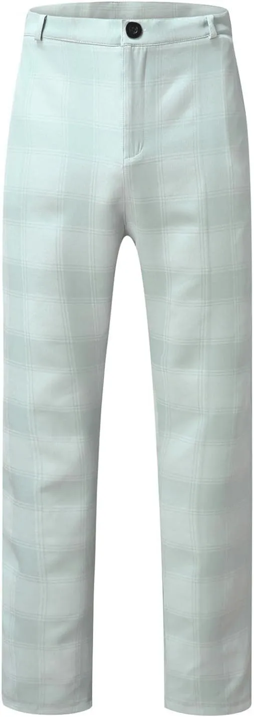 Men's Chino Pants Skinny Fit - Dress Pants Chino Pants Skinny Fit Long Pants Casual Business Plaid Golf Pants