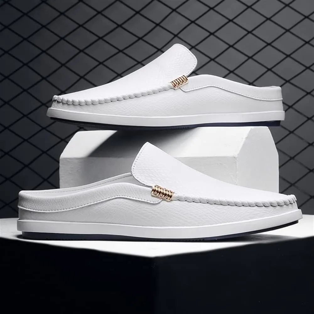 Men's Loafers Venetian Loafers Solid Colors Lightweight Vegan Leather Flat Heel Anti-Slip Comfortable Prom Party Slip On