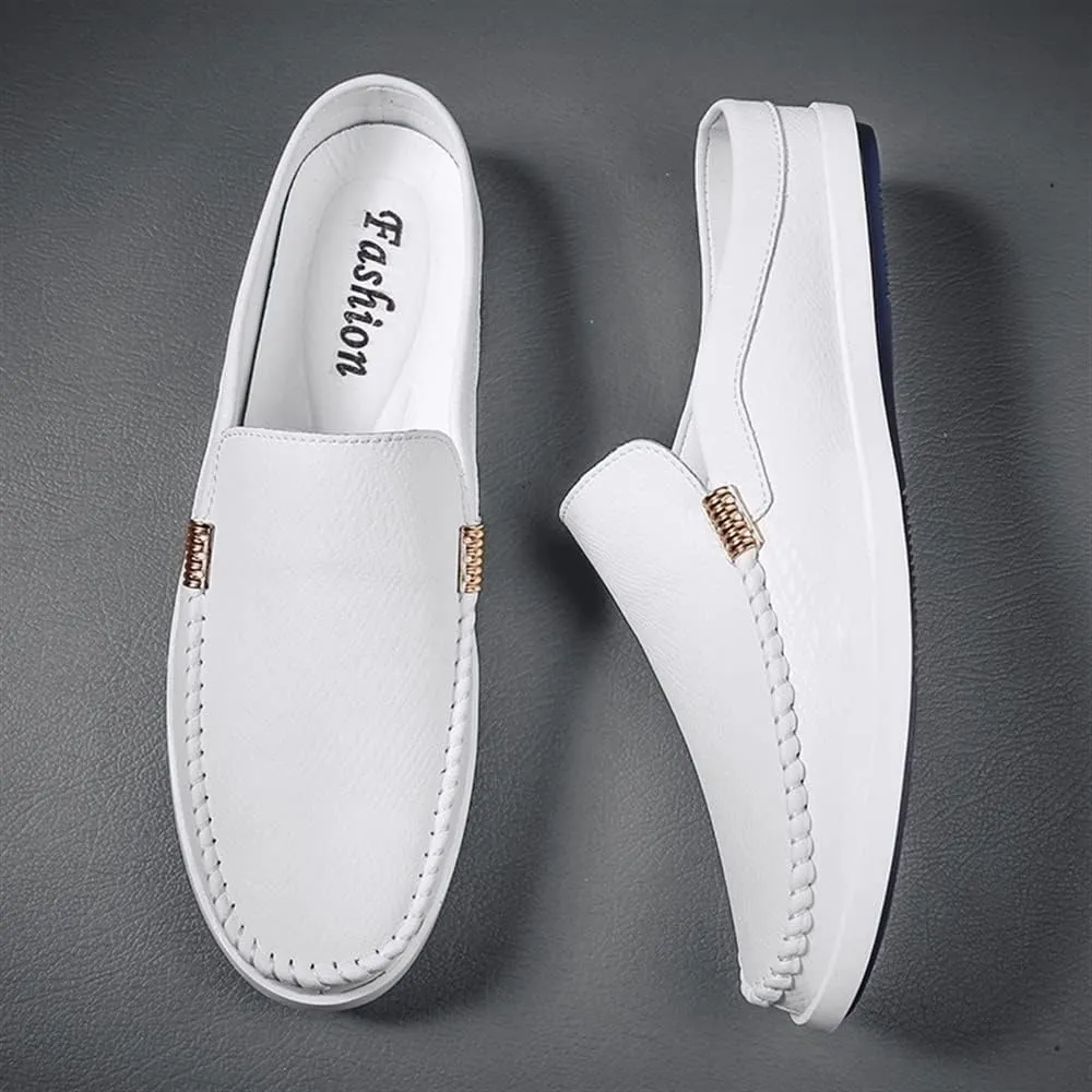 Men's Loafers Venetian Loafers Solid Colors Lightweight Vegan Leather Flat Heel Anti-Slip Comfortable Prom Party Slip On