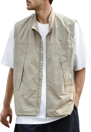 Men's Retro Pocket Outdoor Leisure Function Vest Vest Jacket Boreal Shirt