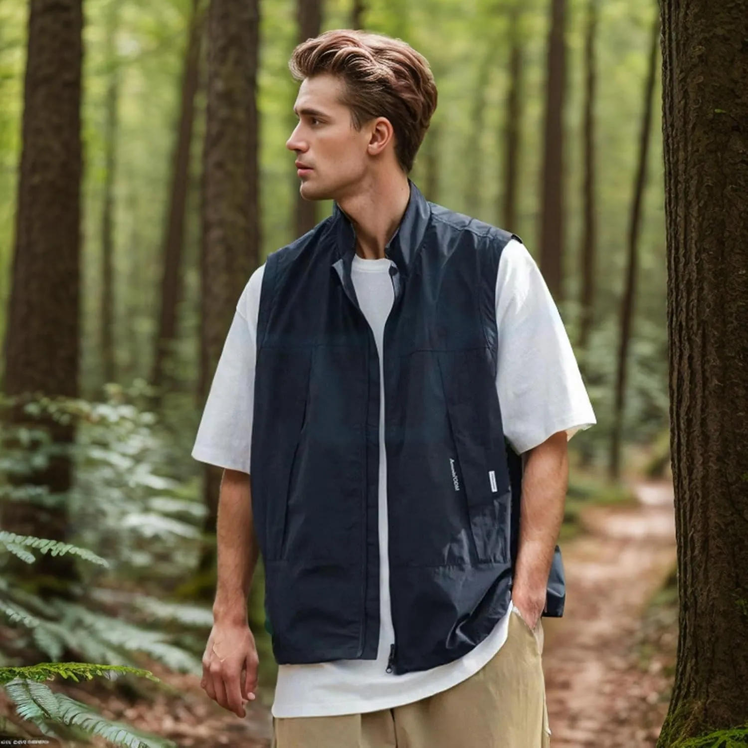 Men's Retro Pocket Outdoor Leisure Function Vest Vest Jacket Boreal Shirt