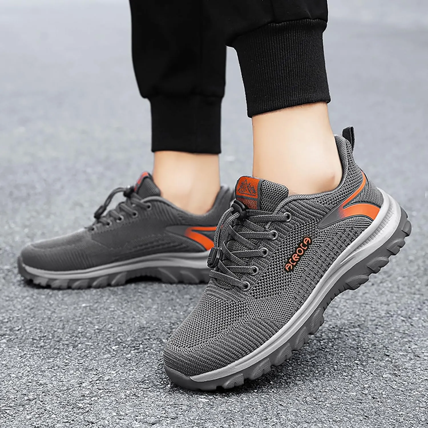 Men's Slip on Walking Shoes Comfortable Memory Foam Breathable Mesh Fashion Sneakers Non Slip Arch Support Cushioning Workout Tennis Shoes Wide Width