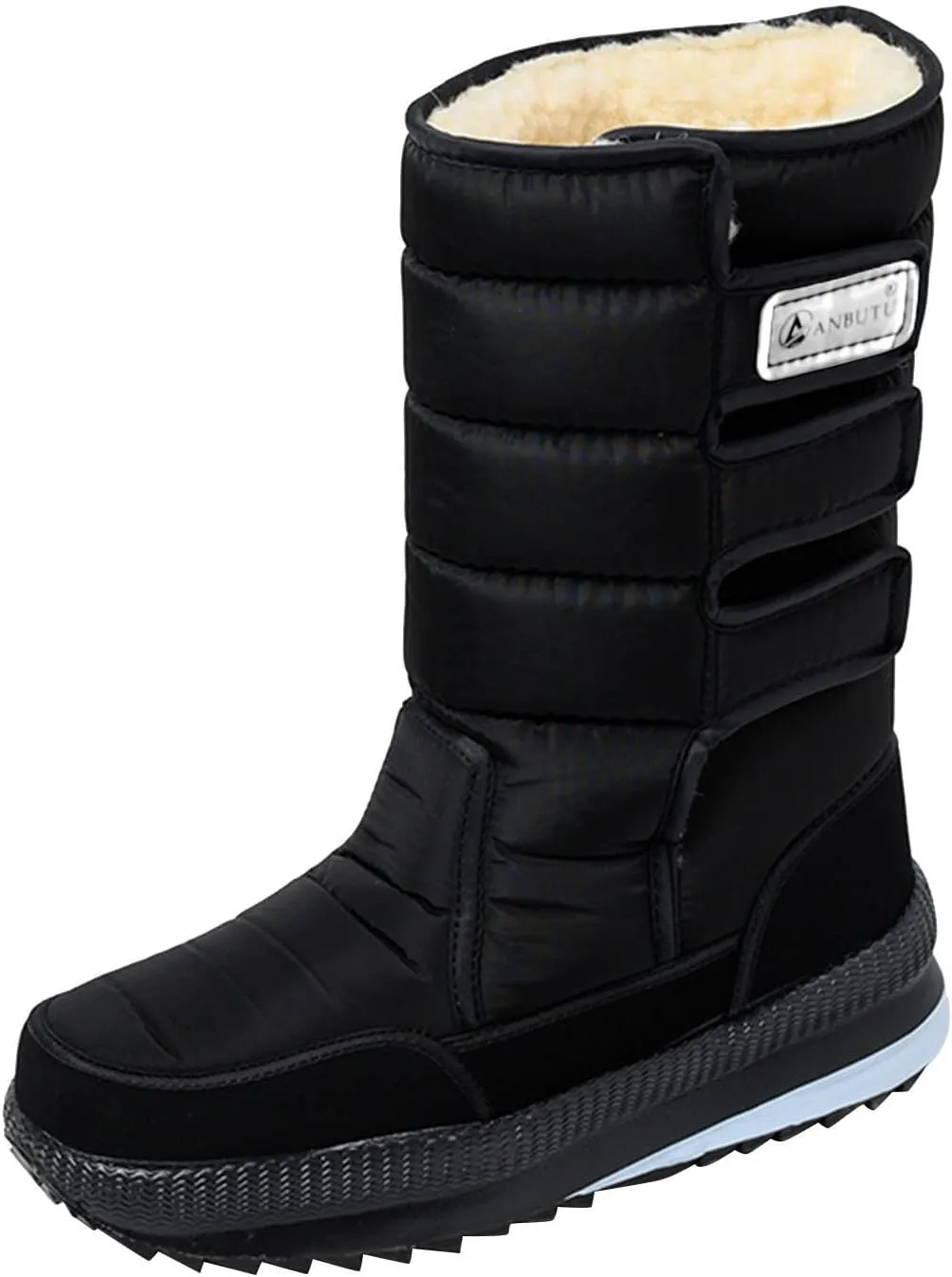 Men's Snow Boots Womens Winter Boots Waterproof Fur Lined Warm Boots High Top Slip On Anti-Slip Casual Outdoor Booties