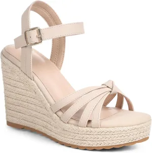 mikarka Wedge Sandals for Women: Open Toe Wedges Heels for Women - Comfortable Braided Summer Espadrilles Wedges Ankle Strap Platform High Heels Vacation Shoes