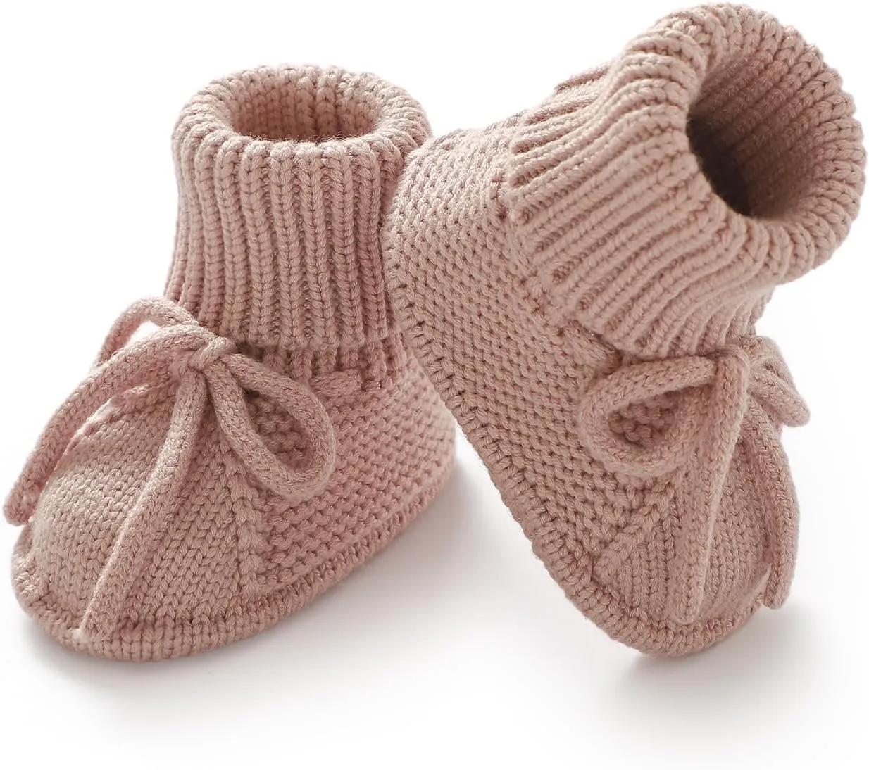 mimixiong Baby Booties Newborn Infant Sock Shoes Hand Knitted Boy and Girl Cozy Shoes