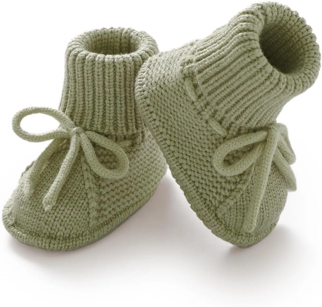 mimixiong Baby Booties Newborn Infant Sock Shoes Hand Knitted Boy and Girl Cozy Shoes