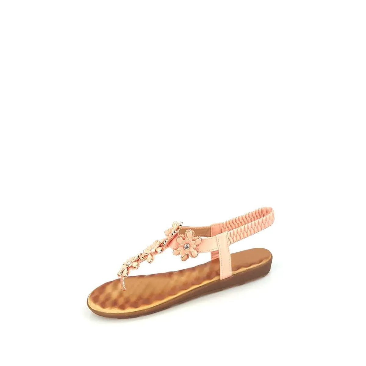 Nairi T-Bar Floral Embellished Toe Post Sandal
